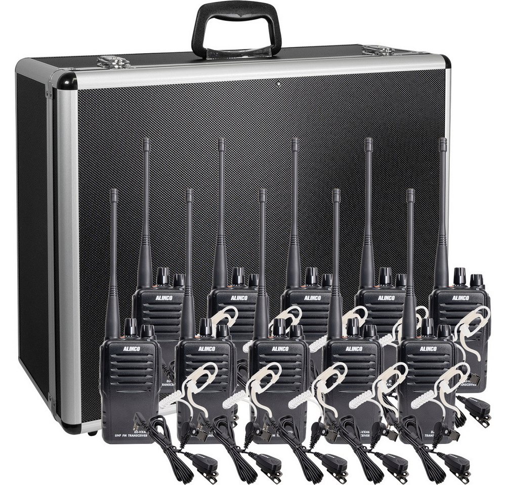 Alinco Walkie Talkie Alinco Team-Set DJ-VX-46 + KEP-24-AL 150103 PMR-Handfunkgerät 10er Set Alinco Walkie Talkie Alinco Team-Set DJ-VX-46 + KEP-24-AL 150103 PMR-Handfunkgerät 10er Set von Alinco