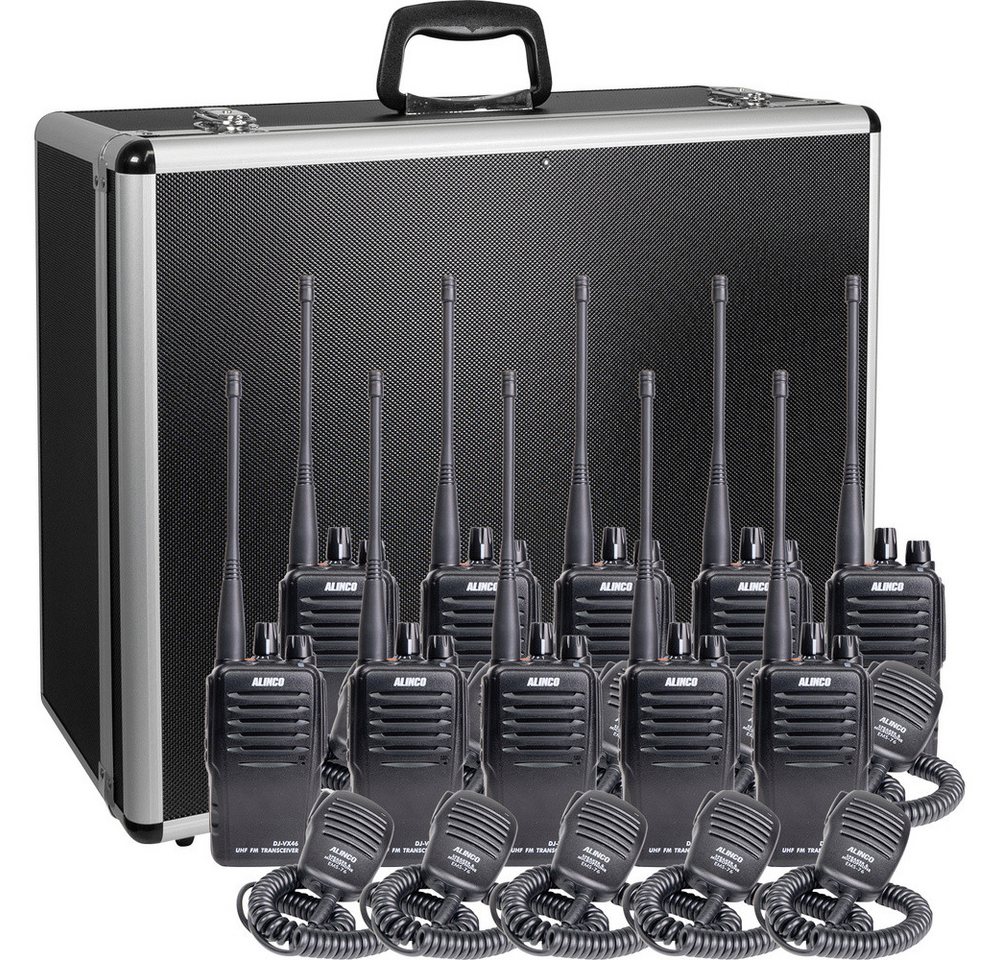 Alinco Walkie Talkie Alinco Team-Set DJ-VX-46 EMS-76 150104 PMR-Handfunkgerät 10er Set Alinco Walkie Talkie Alinco Team-Set DJ-VX-46 EMS-76 150104 PMR-Handfunkgerät 10er Set von Alinco