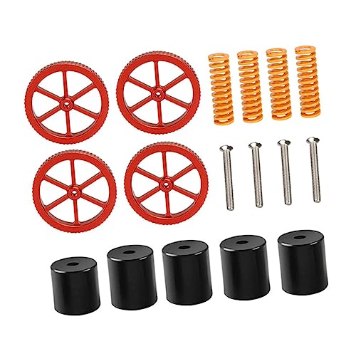 Alipis 1 Satz 3D -Drucknivellierungsspalte Set Druckerkomponenten 3D-Drucker-Kit Bausätze Montage Abstandshalter schrauben Druckerteile Bettnivellierer Nivelliermuttern Kieselgel Gelb von Alipis