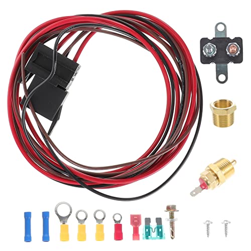 Alipis 1 Satz Kühlgebläse-verkabelungs-installationssatz Temperatur Thermostat Für Lüfter-relais-kit Automobilkühler Elektrisches Kühlgebläse-thermostat-kit Relaiskabelbaum Messing Alipis 1 Satz Kühlgebläse-verkabelungs-installationssatz Temperatur Thermostat Für Lüfter-relais-kit Automobilkühler Elektrisches Kühlgebläse-thermostat-kit Relaiskabelbaum Messing von Alipis