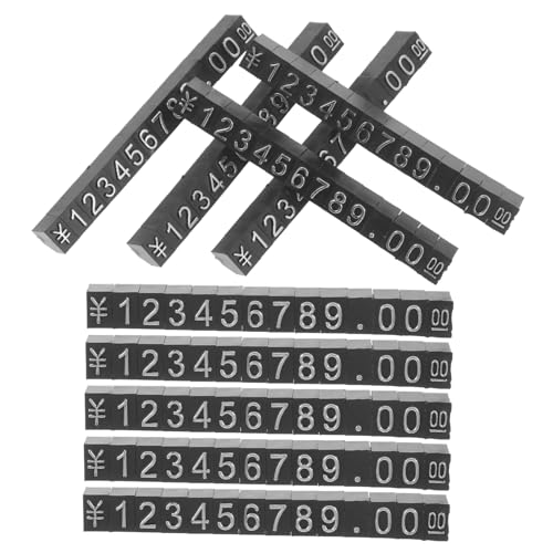 Alipis 10 Sets Metall Preisschilder Markenschilder Etikettenblöcke Ständer Für Etiketten Preisblock Preisanzeigewürfel Preisanzeigetafel Preiswürfel Preisständer Blockwürfel von Alipis