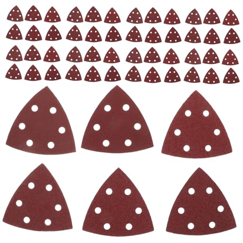 Alipis 120 Stück dreieckiges Schleifpapier Handschleifer für Holz Kfz -Schleifblöcke Schleifmaschinen für die Holzbearbeitung Sandpapierblöcke Aluminiumoxid Brown von Alipis