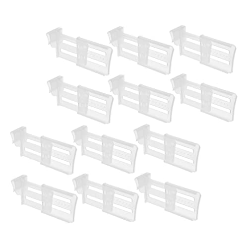 Alipis 12st Kühlschrank-teiler Tiefe Schubladenteiler Kleines Bücherregal Platzzuweisung Für Kühlschrank Teiler Für Gefriertruhen Gefrierteiler Plastik Teleskopisch Veranstalter Weiß von Alipis
