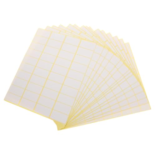 Alipis 15 Blatt Preisschild Aufkleber Etiketten Leere Aufkleber Klein Vinyl Klebeband Selbstklebend Einfache Aufkleber Farbig Schmucklos Klebrig Name Weiß Selbstklebendes Papier von Alipis
