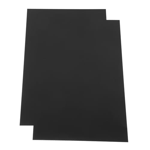 Alipis 2 Stück Gravierte bedruckte Aluminiumplatte Farbpapier zum Basteln Cellophan -Wrap farbiges Druckpapier glänzender Karton metallisches Folienpapier Vinyl-Kleber für Autos Schwarz von Alipis