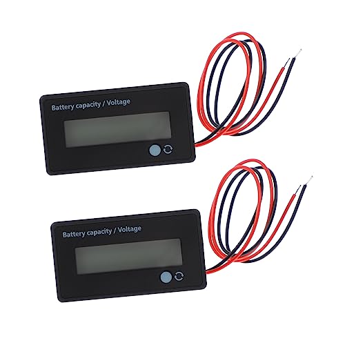 Alipis 2Stücke LCD Batteriemessgerät Zur Überwachung Der Batteriekapazität Und Spannung Universeller Batterietester Für Kompakte Und Benutzerfreundliche Anzeige von Alipis