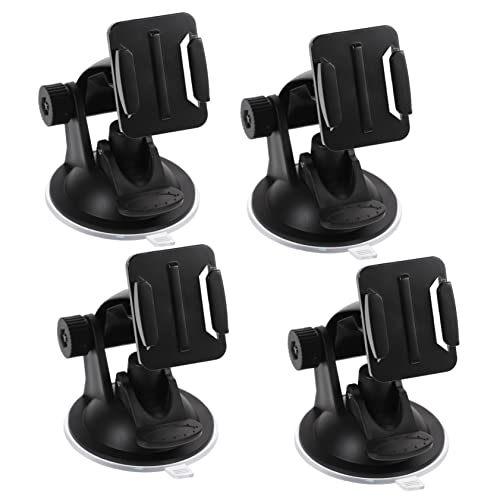 Alipis 4 Stück Action-Kamera-Halterung Bindestrich montieren Montage Anschlüsse Dashcam handyhalterung Kamera-Saughalterung Saugnapfhalterung für Kamera Autokamera -Halterung PVC Schwarz von Alipis