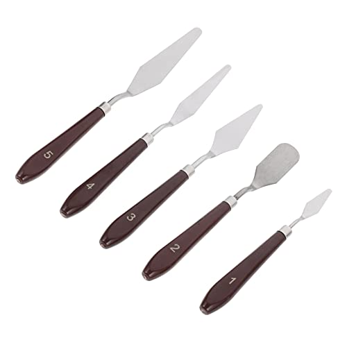 Alipis 5 Stück Druckerklinge -set Druckwerkzeuge Spatel Drucken Harter Schaber Spachtel Rostfreier Stahl Braun von Alipis
