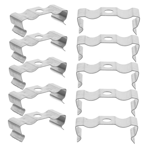 Alipis 50 Stück LED -Strip -Lichtclips im Freien Lampe Buchse Festsetzung mehrere LED-Leuchten-Clip leichte Klemmen Glühbirne Zubehör Leichtmetallkorb Manganstahl Silver von Alipis