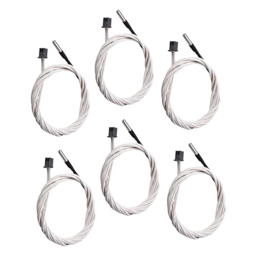 Alipis 6 Teiliger Thermistorsensor Hochtemperatur Thermistor 3D Druckerzubehör Thermistor Für 3D Drucker 3D Drucker Thermistor Hot End Thermistorgehäuse Edelstahlrohr von Alipis