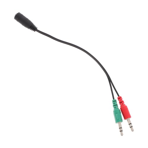 Alipis Audiokabeladapter Mikrofonbuchsenadapter Mikrofonkabel Audiobuchsensplitter Mikrofon Kopfhörersplitter Audiokabel Stecker Auf Buchse Splitter Audiokabel Mikrofonkabel Kunststoff von Alipis