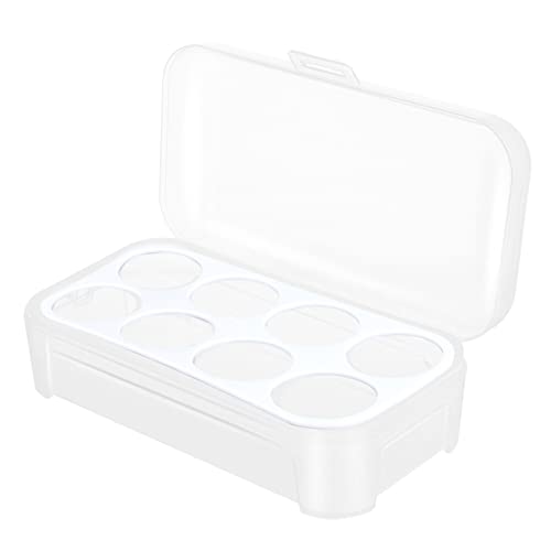 Alipis Camping-Eierträgerhalter: 8 Eier Aufbewahrungsbox Eierhalter Behälter Tragbarer Eierträger Für Camping-Picknick (Weiß) von Alipis
