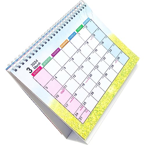 Alipis Tischkalender 2024 Monate Flip-table-kalender Kalender Inspirieren 2024 Monatskalender Kalender 2023-24 Schreibtisch-flip-kalender Stehkalender 2024 Papier Zerreißbar Büro Zähler von Alipis