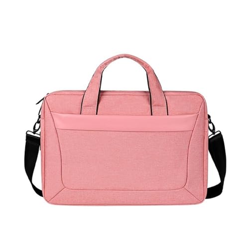 Aliuciku 13,3 14,1 15,4 Zoll Laptoptasche Hülle, Griff Aktentasche Schutzhülle Handtasche Tragetasche Schulter Tasche Notebooktasche Laptop Sleeve (Color : Pink, Size : 14.1-15.4 inch) von Aliuciku