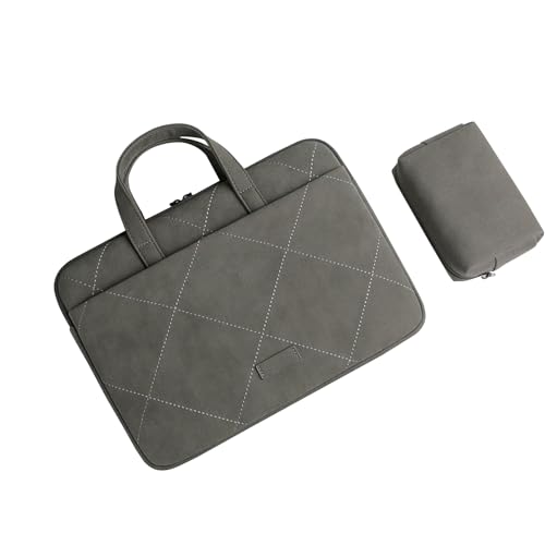 Aliuciku 13,3 14 15,6 Zoll Laptop Aktentasche Handtasche Notebook Tasche Hülle Damen Laptoptasche (Color : Darkgray-B, Size : 14-15 inch) von Aliuciku
