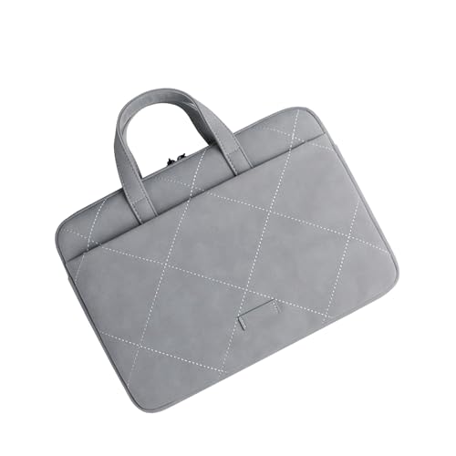 Aliuciku 13,3 14 15,6 Zoll Laptop Aktentasche Handtasche Notebook Tasche Hülle Damen Laptoptasche (Color : Grey-A, Size : 14-15 inch) von Aliuciku