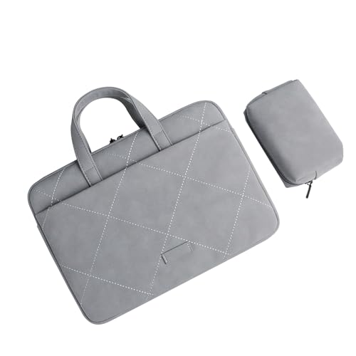 Aliuciku 13,3 14 15,6 Zoll Laptop Aktentasche Handtasche Notebook Tasche Hülle Damen Laptoptasche (Color : Grey-B, Size : 15.6-16 inch) von Aliuciku