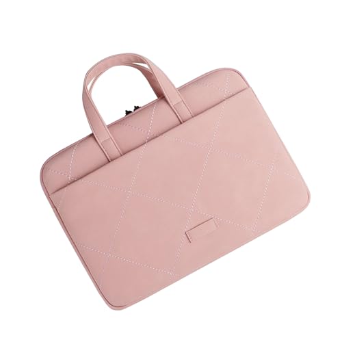 Aliuciku 13,3 14 15,6 Zoll Laptop Aktentasche Handtasche Notebook Tasche Hülle Damen Laptoptasche (Color : Pink-A, Size : 14-15 inch) von Aliuciku