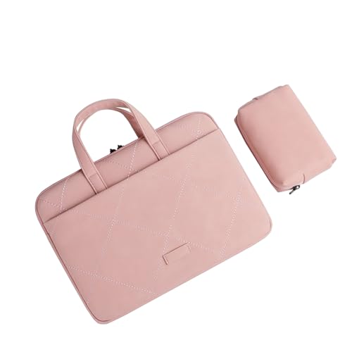 Aliuciku 13,3 14 15,6 Zoll Laptop Aktentasche Handtasche Notebook Tasche Hülle Damen Laptoptasche (Color : Pink-B, Size : 13-13.3 inch) von Aliuciku