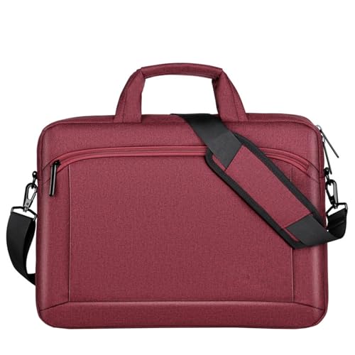 Aliuciku 13 14 15 Zoll Laptop Tasche Umhängetasche Aktentasche Schultertasche Notebooktasche Business Büro Reisen (Color : DarkRed, Size : 13-inch) von Aliuciku