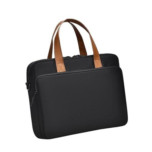 Aliuciku Laptop Tasche 14,1 15,6 16,1 Zoll, Laptop Hülle Mit Schultergurt Computer Aktentaschen Abdeckung (Color : Black, Size : 14.1 inch) von Aliuciku