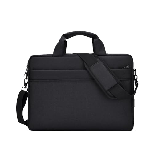 Aliuciku Laptop Tasche 14.1 15.6 16.1 Zoll Damen Herren Umhängetasche Aus Schultertaschen Aktentasche Für Laptop Arbeitstasche (Color : Black, Size : 14.1 inch) von Aliuciku