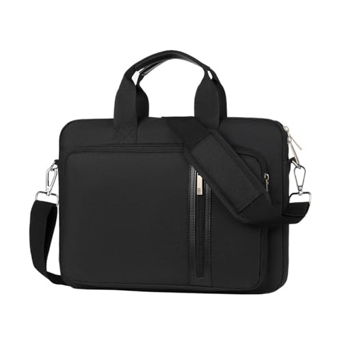 Aliuciku Laptoptasche 13,3 15,6 17,3 Zoll Laptop Bag Mit Schultergurt Notebook Tasche Laptop Briefcase Schulter Umhängetasche (Color : Black, Size : 13.3-14 inch) von Aliuciku