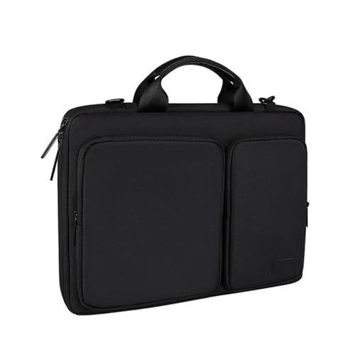 Aliuciku Laptoptasche 13.3 14.1 15.6 Zoll, Aktentasche Notebooktasche Laptop Computertasche Business Tasche (Color : Black-A, Size : 15.6 inch) von Aliuciku