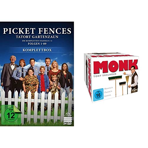 Picket Fences - Tatort Gartenzaun, Komplettbox [24 DVDs] & Monk - Staffel 1-8 - Gesamtbox [32 DVDs] von Alive - Vertrieb und Marketing/DVD