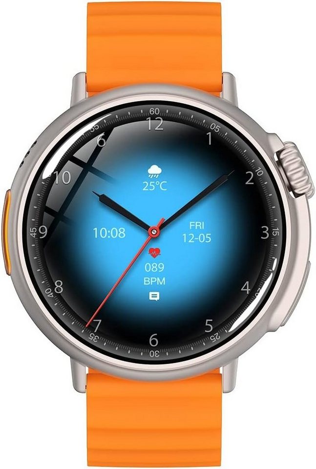 Aliwisdom Smartwatch (1,6 Zoll, Android iOS), Wasserdicht Fitness Tracker für iOS Android Mit Bluetooth telefonieren von Aliwisdom