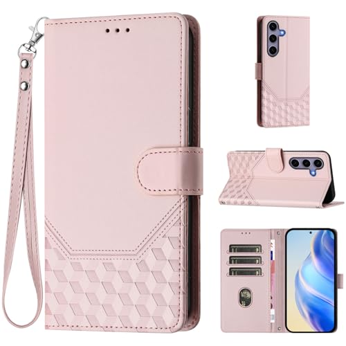 Alkax Schutzhülle für Samsung Galaxy S25, S24, mit RFID-Blockierung, Kartenfächern, Standfunktion, Handschlaufe, magnetisch, Leder, Klapphülle für Samsung Galaxy S25/S24, Rosa Alkax Schutzhülle für Samsung Galaxy S25, S24, mit RFID-Blockierung, Kartenfächern, Standfunktion, Handschlaufe, magnetisch, Leder, Klapphülle für Samsung Galaxy S25/S24, Rosa von Alkax