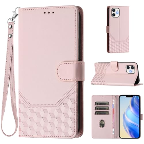 Alkax Schutzhülle für iPhone 11, Brieftaschen-Schutzhülle für Damen, mit RFID-Blockierkartenfächern, Handy-Ständer, Magnetverschluss, Handschlaufe, PU-Leder, stoßfeste Schutzhülle für iPhone 11, Rosa Alkax Schutzhülle für iPhone 11, Brieftaschen-Schutzhülle für Damen, mit RFID-Blockierkartenfächern, Handy-Ständer, Magnetverschluss, Handschlaufe, PU-Leder, stoßfeste Schutzhülle für iPhone 11, Rosa von Alkax
