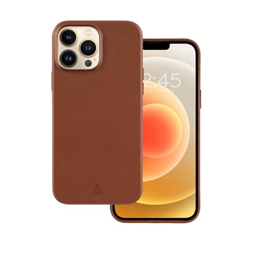 Alkaya. Schutzhülle kompatibel mit Magsafe, Handyhülle, veganes und schmutzabweisendes Leder Braun (Für iPhone 15 Pro Max) von Alkaya