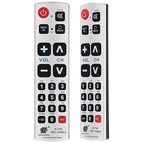 Alkia Big Button Universal Remote Control A-TV2, Initial Setting for Lg, Vizio, Sharp, Zenith, Panasonic, Philips, RCA - Put Battery to Work, No Program Needed von Alkia