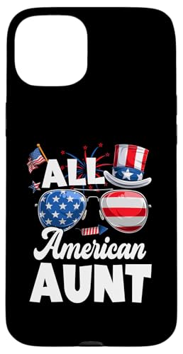 All American Aunt American Flag Sunglasses 4th Of July Hülle für iPhone 15 Plus All American Aunt American Flag Sunglasses 4th Of July Hülle für iPhone 15 Plus von All American 4th Of July Family Matching