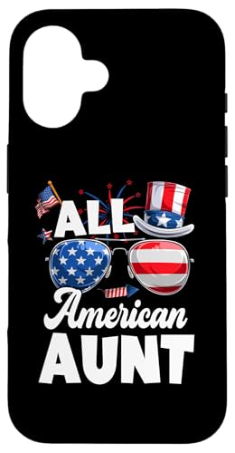 All American Aunt American Flag Sunglasses 4th Of July Hülle für iPhone 16 All American Aunt American Flag Sunglasses 4th Of July Hülle für iPhone 16 von All American 4th Of July Family Matching