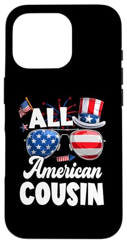 All American Cousin American Flag Sunglasses 4th Of July Hülle für iPhone 16 Pro von All American 4th Of July Family Matching