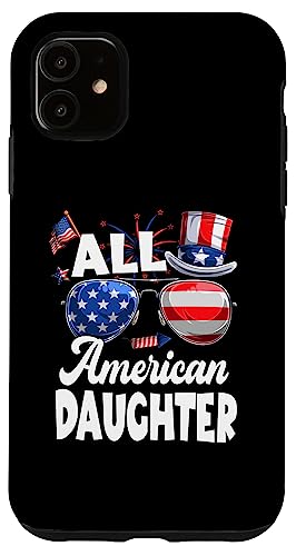 All American Daughter American Flag Sunglasses 4th Of July Hülle für iPhone 11 von All American 4th Of July Family Matching