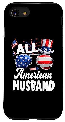 All American Husband American Flag Sunglasses 4th Of July Hülle für iPhone SE (2020) / 7 / 8 von All American 4th Of July Family Matching