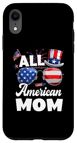 All American Mom American Flag Sunglasses 4th Of July Hülle für iPhone XR von All American 4th Of July Family Matching
