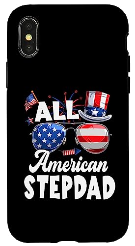 All American Stepdad American Flag Sunglasses 4th Of July Hülle für iPhone X/XS All American Stepdad American Flag Sunglasses 4th Of July Hülle für iPhone X/XS von All American 4th Of July Family Matching