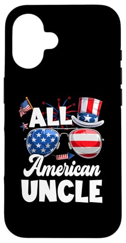 All American Uncle American Flag Sunglasses 4th Of July Hülle für iPhone 16 von All American 4th Of July Family Matching