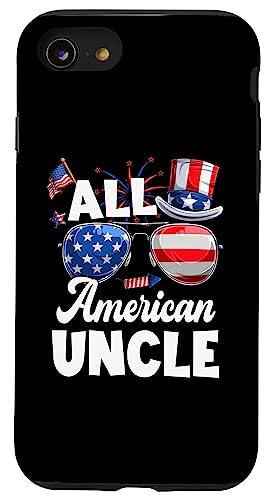 All American Uncle American Flag Sunglasses 4th Of July Hülle für iPhone SE (2020) / 7 / 8 von All American 4th Of July Family Matching