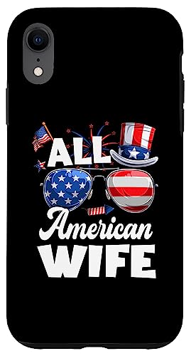 All American Wife American Flag Sunglasses 4th Of July Hülle für iPhone XR All American Wife American Flag Sunglasses 4th Of July Hülle für iPhone XR von All American 4th Of July Family Matching