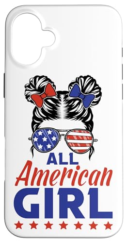 All American Girl Sunglasses USA Flag 4th of July Hülle für iPhone 16 Plus All American Girl Sunglasses USA Flag 4th of July Hülle für iPhone 16 Plus von All American 4th of July Family Matching