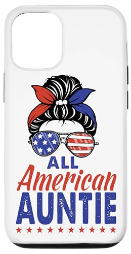 All American Auntie Sunglasses USA Flag 4th of July Hülle für iPhone 12/12 Pro All American Auntie Sunglasses USA Flag 4th of July Hülle für iPhone 12/12 Pro von All American 4th of July Matching Family