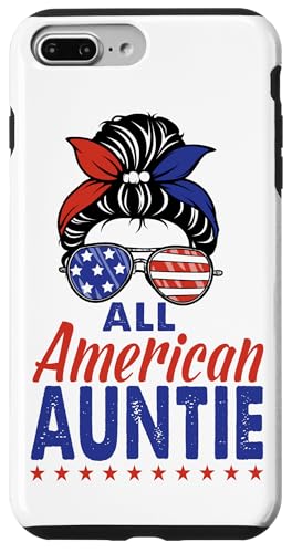 All American Auntie Sunglasses USA Flag 4th of July Hülle für iPhone 7 Plus/8 Plus All American Auntie Sunglasses USA Flag 4th of July Hülle für iPhone 7 Plus/8 Plus von All American 4th of July Matching Family