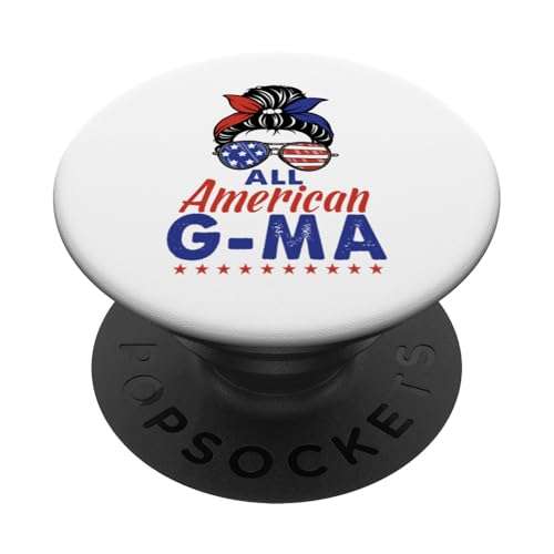 All American G-Ma Grandma Sunglasses USA Flag 4th of July PopSockets Klebender PopGrip von All American 4th of July Matching Family