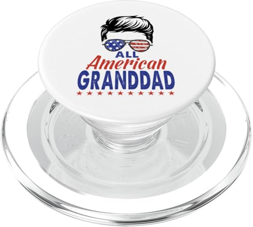 All American Granddad Sunglasses USA Flag 4th of July PopSockets PopGrip für MagSafe All American Granddad Sunglasses USA Flag 4th of July PopSockets PopGrip für MagSafe von All American 4th of July Matching Family