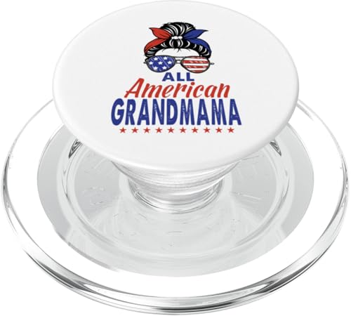 All American Grandmama Sunglasses USA Flag 4th of July PopSockets PopGrip für MagSafe All American Grandmama Sunglasses USA Flag 4th of July PopSockets PopGrip für MagSafe von All American 4th of July Matching Family